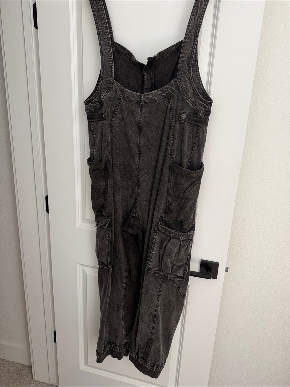 Free People Washed Black Utility Jumpsuit - Picture 3 of 5